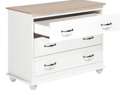 Sale Beliani Lipasto 3 Laatikkoa Valkoinen Everett