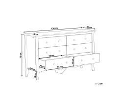 Clearance Beliani Lipasto 6 Laatikkoa Valkoinen Winchester