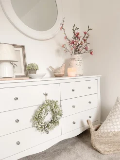 Clearance Beliani Lipasto 6 Laatikkoa Valkoinen Winchester