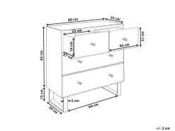 Clearance Beliani Lipasto Peililasi 4 Laatikkoa Hopea Nesle