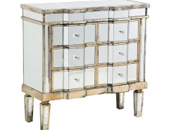 Sale Beliani Lipasto Peililasi 6 Laatikkoa Hopea Mozela