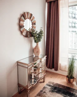 Sale Beliani Lipasto Peililasi 6 Laatikkoa Hopea Mozela