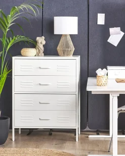 Cheap Beliani Lipasto Teras 4 Laatikkoa Valkoinen Enago