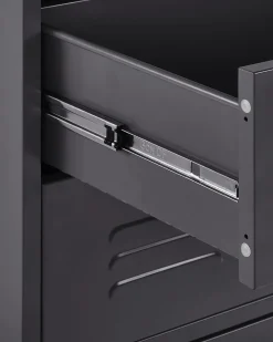 Säilytys<Beliani Lipasto Teras 4 Laatikkoa Musta Enago