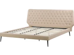 Sängyt<Beliani Makuuhuonesetti Keinonahka 4 Osaa Beige 180 X 200 Cm Essonne
