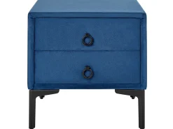 New Beliani Makuuhuonesetti Sametti 3 Osaa Laivastonsininen 180 X 200 Cm Sezanne