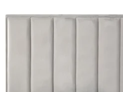 Sängyt<Beliani Makuuhuonesetti Sametti 3 Osaa Vaaleanharmaa 180 X 200 Cm Sezanne