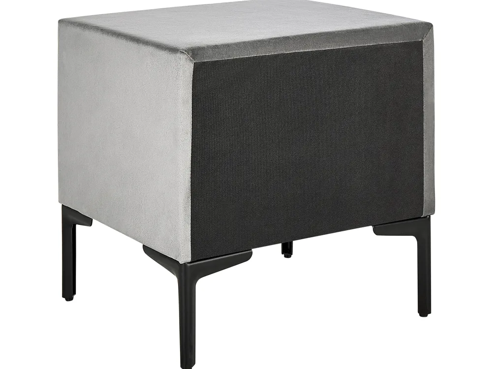 Sängyt<Beliani Makuuhuonesetti Sametti 3 Osaa Vaaleanharmaa 180 X 200 Cm Sezanne