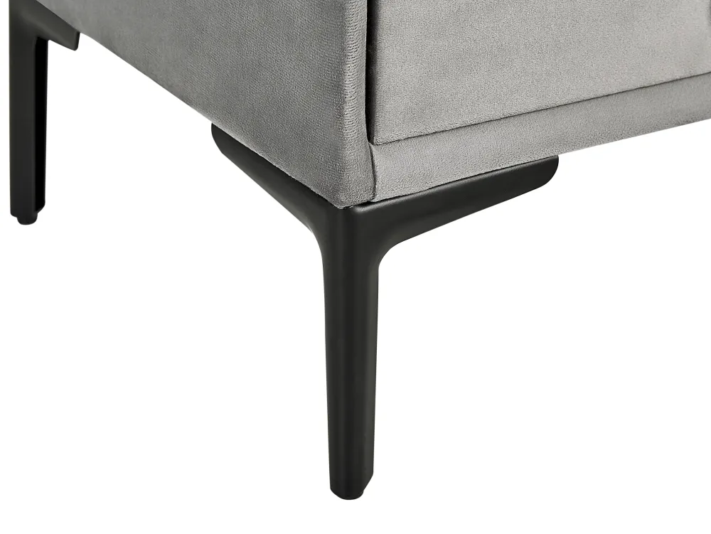 Sängyt<Beliani Makuuhuonesetti Sametti 3 Osaa Vaaleanharmaa 180 X 200 Cm Sezanne