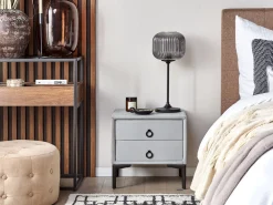 Sängyt<Beliani Makuuhuonesetti Sametti 3 Osaa Vaaleanharmaa 180 X 200 Cm Sezanne