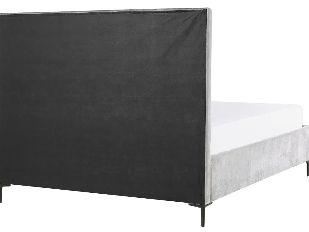 Sängyt<Beliani Makuuhuonesetti Sametti 3 Osaa Vaaleanharmaa 180 X 200 Cm Sezanne