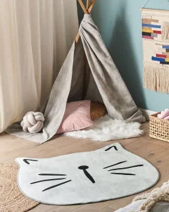 Matot<Beliani Matto Harmaa 100 Cm Kitty