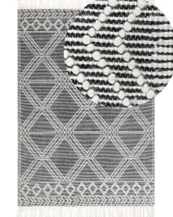 Matot<Beliani Matto Harmaa/Luonnonvalkoinen 160 X 230 Cm Toprakkale