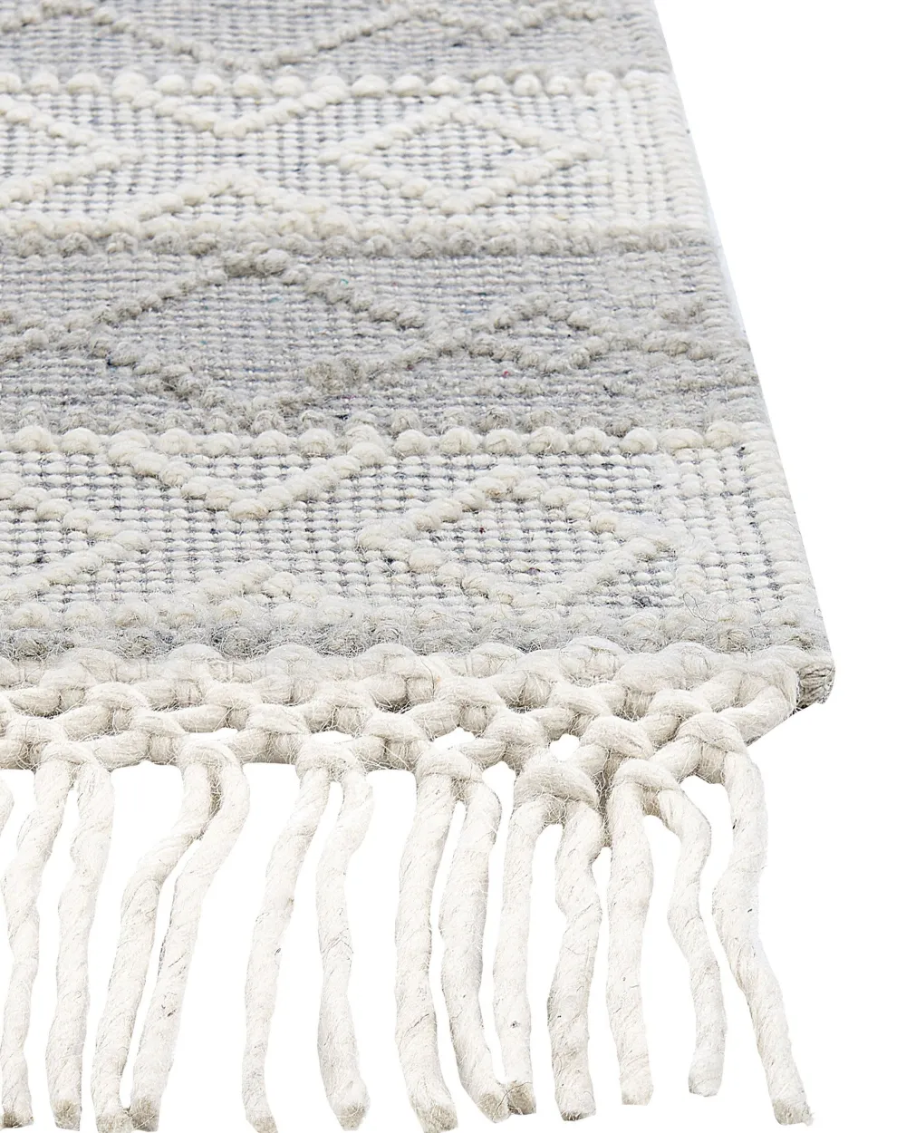 Best Sale Beliani Matto Harmaa/Valkoinen 160 X 230 Cm Tonya