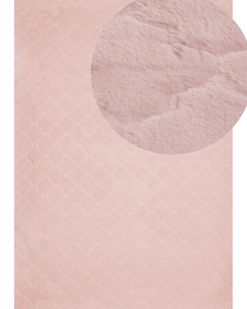 Matot<Beliani Matto Janiksen Tekoturkis Vaaleanpunainen 160 X 230 Cm Gharo