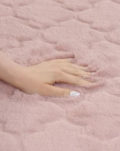 Matot<Beliani Matto Janiksen Tekoturkis Vaaleanpunainen 160 X 230 Cm Gharo