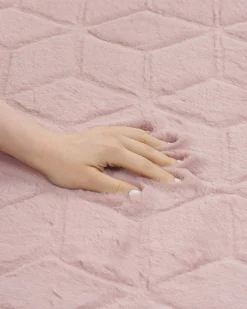 Matot<Beliani Matto Janiksen Tekoturkis Vaaleanpunainen 160 X 230 Cm Thatta