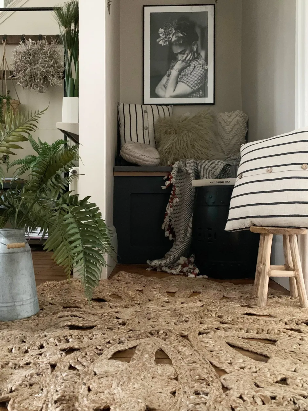 Store Beliani Matto Juutti Beige 120 Cm Bucak