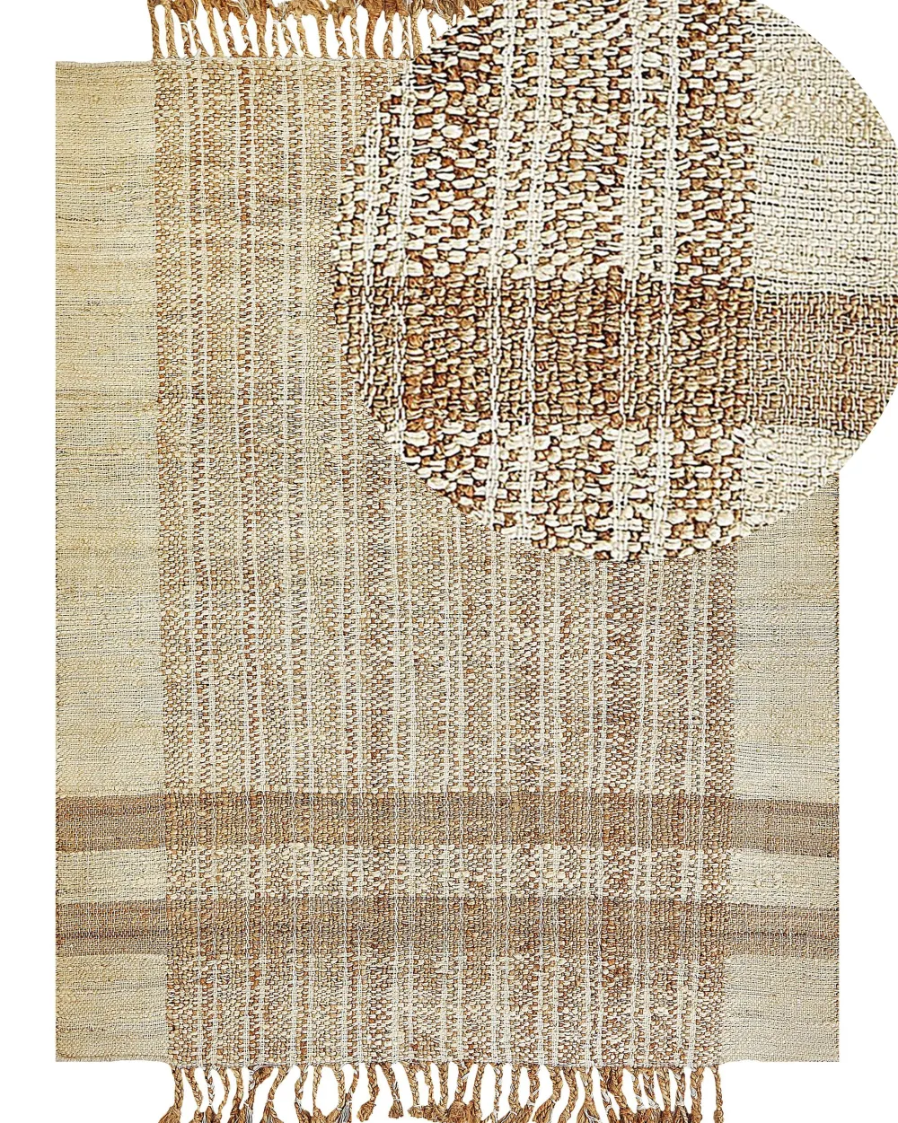 Matot<Beliani Matto Juutti Beige 160 X 230 Cm Ortaoba