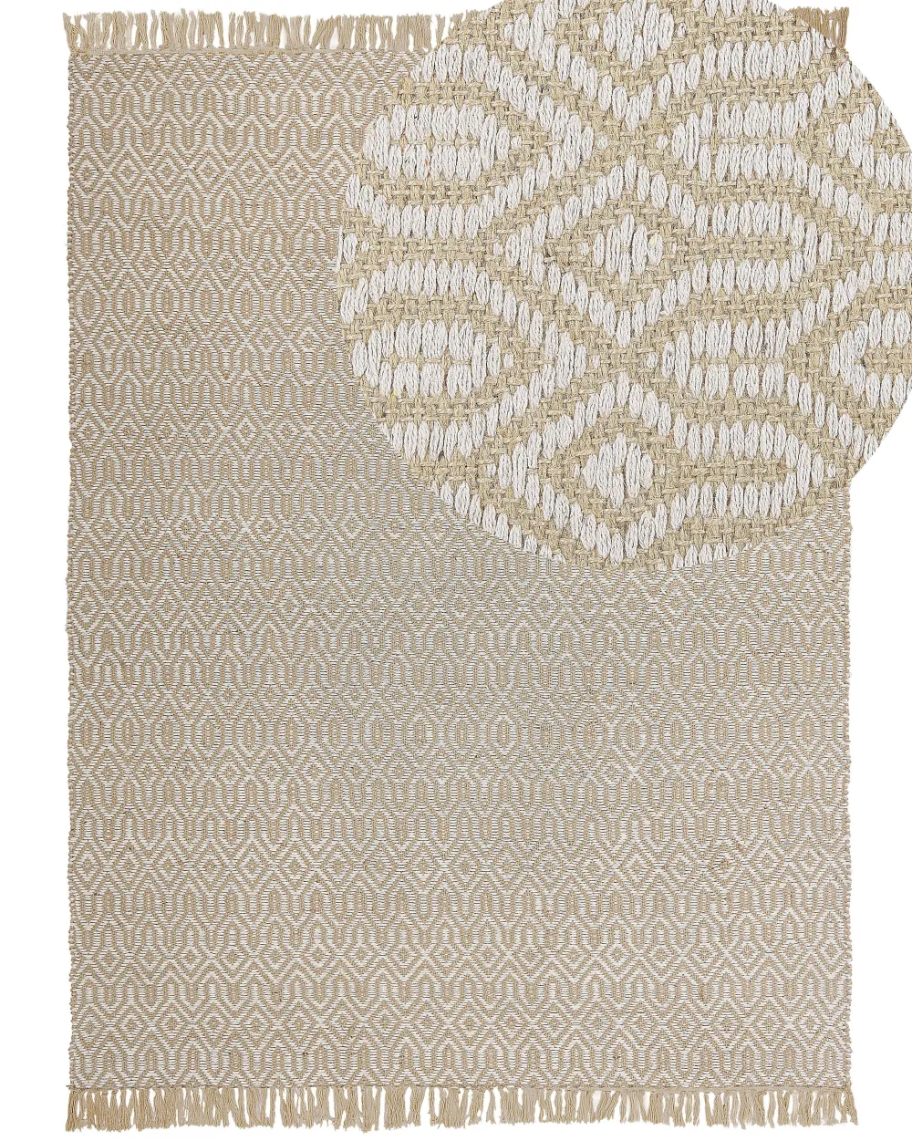 Matot<Beliani Matto Juutti Beige 140 X 200 Cm Pozanti