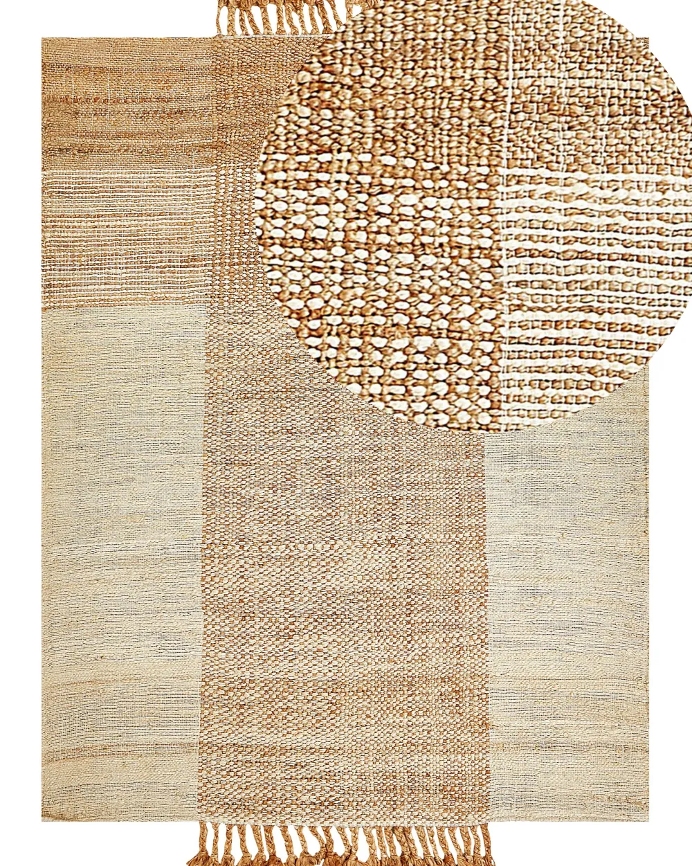 Online Beliani Matto Juutti Beige 160 X 230 Cm Hamzalar