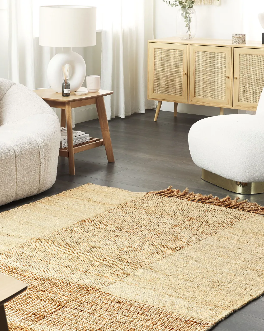 Online Beliani Matto Juutti Beige 160 X 230 Cm Hamzalar