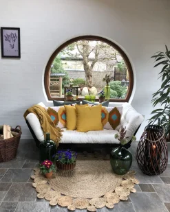 Outlet Beliani Matto Juutti Beige O 120 Cm Golgen