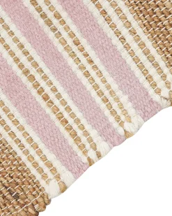 Cheap Beliani Matto Juutti Beige/Pastellipinkki 160 X 230 Cm Mirza