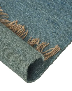 Best Beliani Matto Juutti Sininen 160 X 230 Cm Lunia