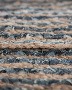 Matot<Beliani Matto Juutti Sininen/Beige 120 Cm Maslak