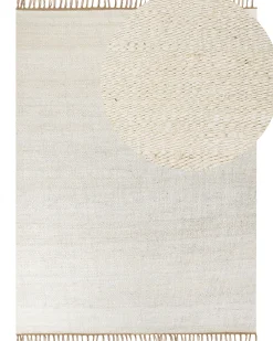 Matot<Beliani Matto Juutti Vaalea Beige 160 X 230 Cm Lunia