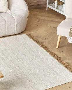 Matot<Beliani Matto Juutti Vaalea Beige 160 X 230 Cm Lunia