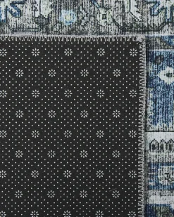 Cheap Beliani Matto Kangas Harmaa/Sininen 80 X 300 Cm Kottar