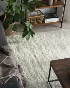 Matot<Beliani Matto Kangas Valkoinen 200 X 200 Cm Evren