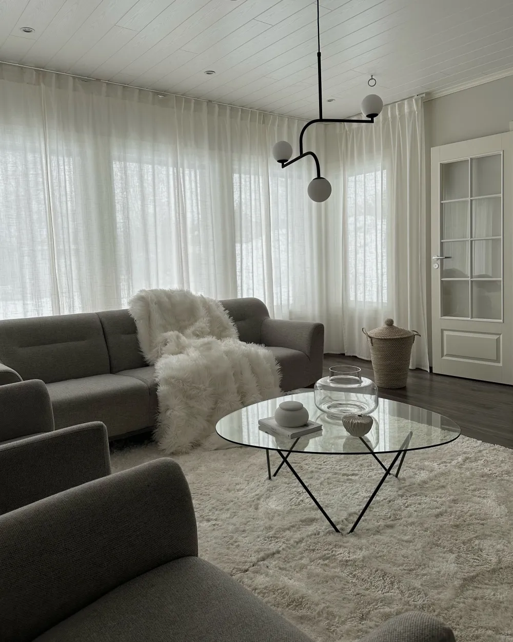 Matot<Beliani Matto Kangas Valkoinen 200 X 200 Cm Evren