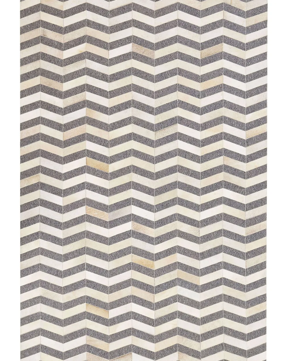 Store Beliani Matto Lehmannahka Harmaa/Beige 160 X 230 Cm Baggoze