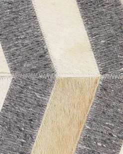 Store Beliani Matto Lehmannahka Harmaa/Beige 160 X 230 Cm Baggoze