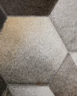 Matot<Beliani Matto Lehmannahka Harmaa/Valkoinen 160 X 230 Cm Sason