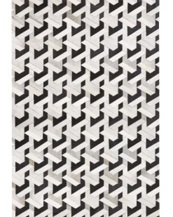 Matot<Beliani Matto Lehmannahka Musta/Harmaa 160 X 230 Cm Narman