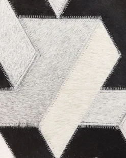 Matot<Beliani Matto Lehmannahka Musta/Harmaa 160 X 230 Cm Narman