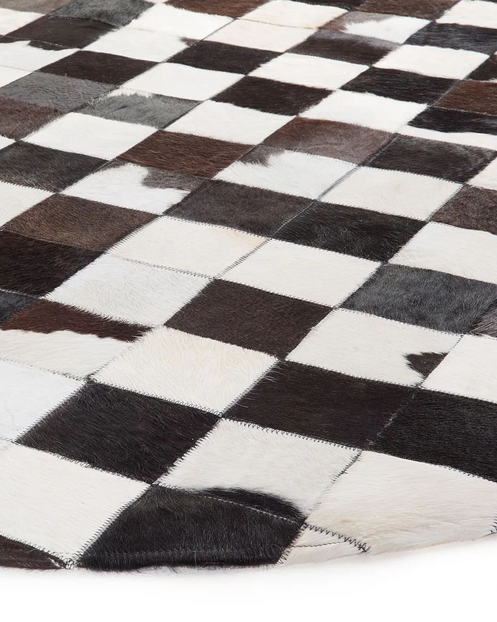 Matot<Beliani Matto Lehmannahka Mustavalkoinen 140 Cm Bergama