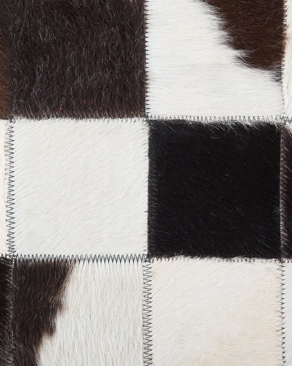 Matot<Beliani Matto Lehmannahka Mustavalkoinen 140 Cm Bergama