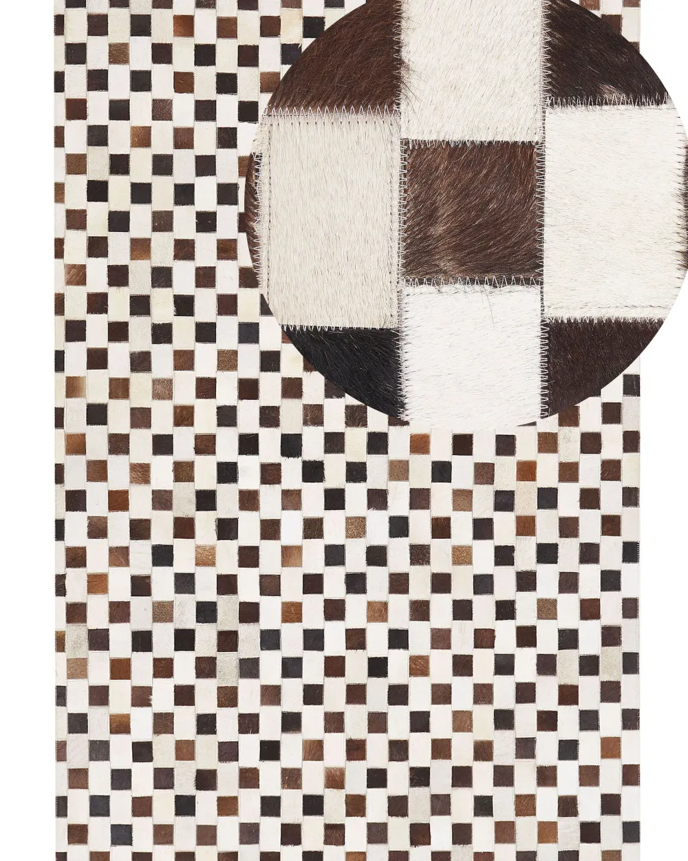 Flash Sale Beliani Matto Lehmannahka Ruskea/Beige 160 X 230 Cm Kayabey