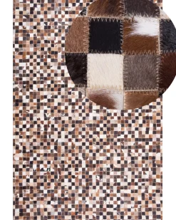 Matot<Beliani Matto Lehmannahka Ruskea/Beige 160 X 230 Cm Konya