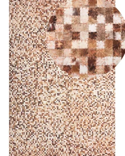 Online Beliani Matto Lehmannahka Ruskea/Beige 160 X 230 Cm Torul
