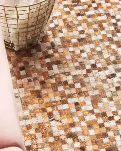 Online Beliani Matto Lehmannahka Ruskea/Beige 160 X 230 Cm Torul