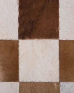 Sale Beliani Matto Lehmannahka Ruskea/Beige 160 X 230 Cm Solmaz