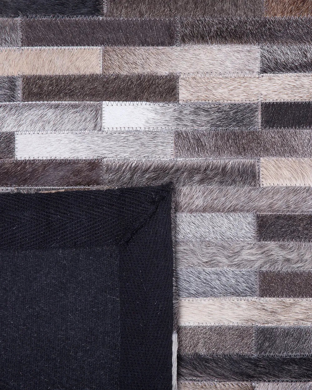 Matot<Beliani Matto Lehmannahka Ruskea/Harmaa 140 X 200 Cm Ahilli