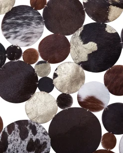 Matot<Beliani Matto Lehmannahka Ruskea/Kulta 140 Cm Sorgun