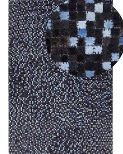 Matot<Beliani Matto Lehmannahka Ruskea/Sininen 160 X 230 Cm Ikisu